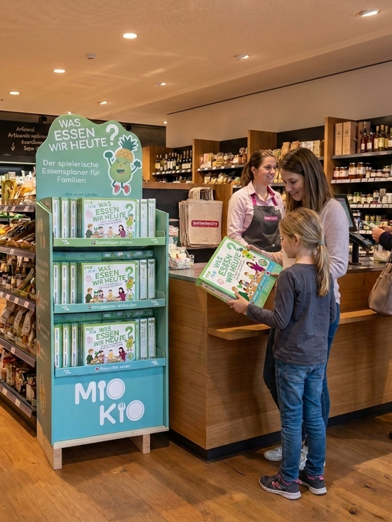 MioKio Display bei Sutterlüty Supermarkt